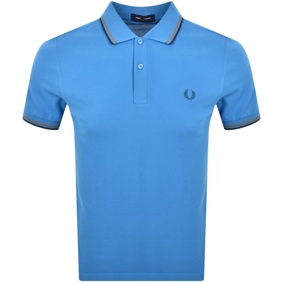 Image number 1 for Fred Perry Twin Tipped Polo T Shirt Blue