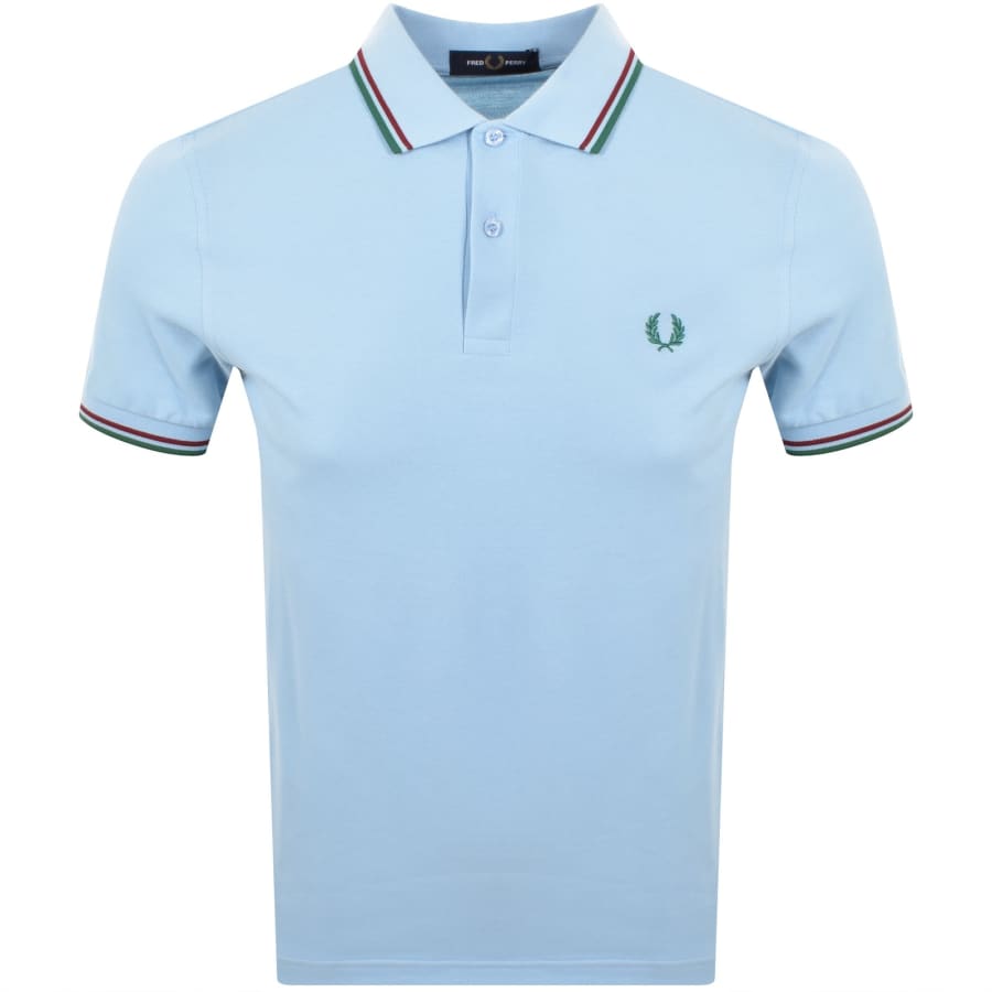 Image number 1 for Fred Perry Twin Tipped Polo T Shirt Blue
