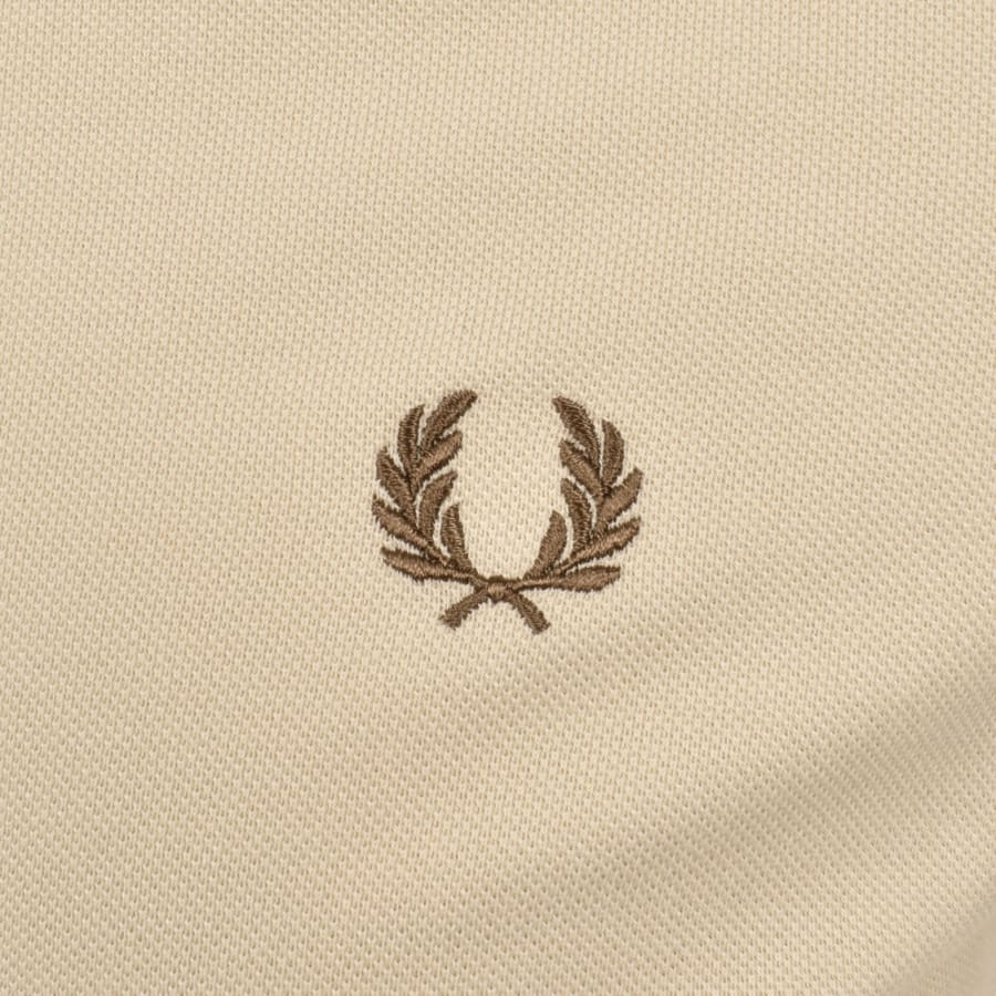 Image number 3 for Fred Perry Twin Tipped Polo T Shirt Beige