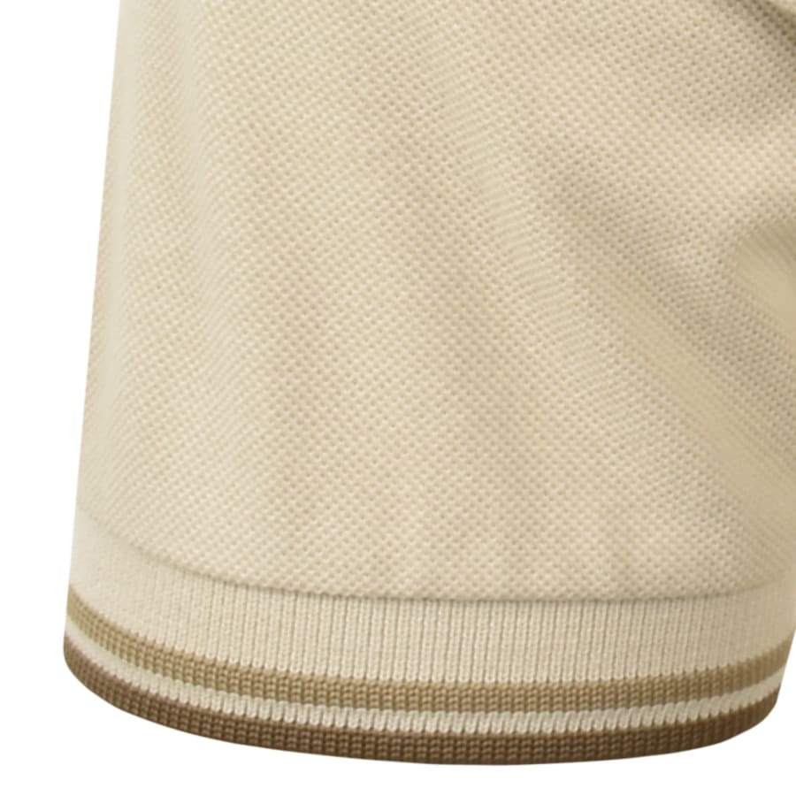Image number 5 for Fred Perry Twin Tipped Polo T Shirt Beige