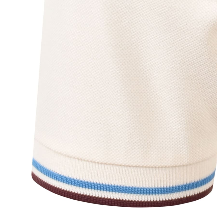Image number 5 for Fred Perry Twin Tipped Polo T Shirt Ecru