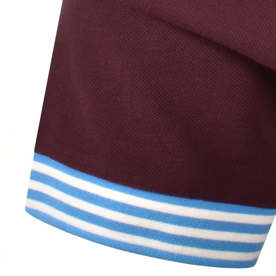 Image number 4 for Fred Perry Striped Cuff T Shirt Oxblood