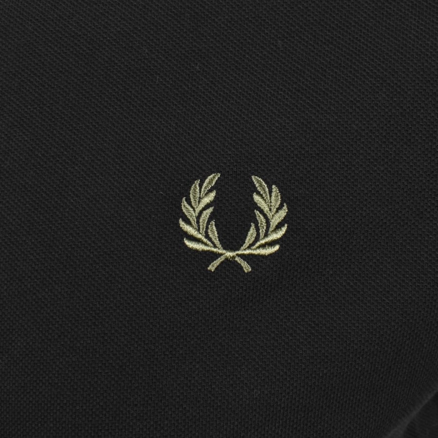 Image number 3 for Fred Perry Striped Cuff T Shirt Black