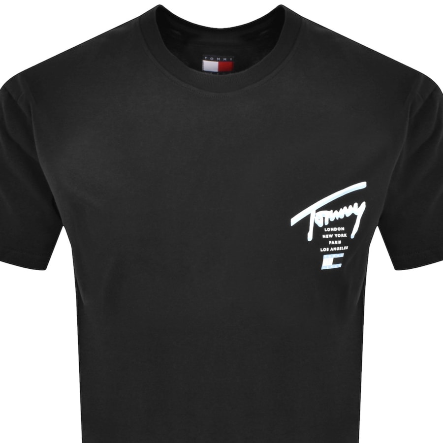 Image number 3 for Tommy Jeans Signature City T Shirt Black