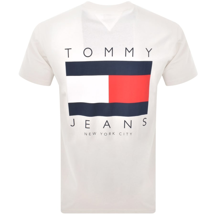 Image number 5 for Tommy Jeans Graphic Backprint T Shirt White
