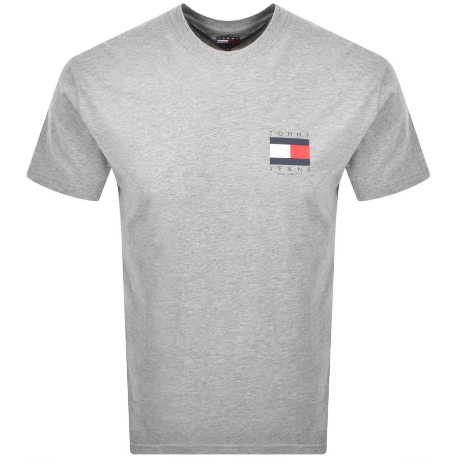 Image number 2 for Tommy Jeans Graphic Backprint T Shirt Grey