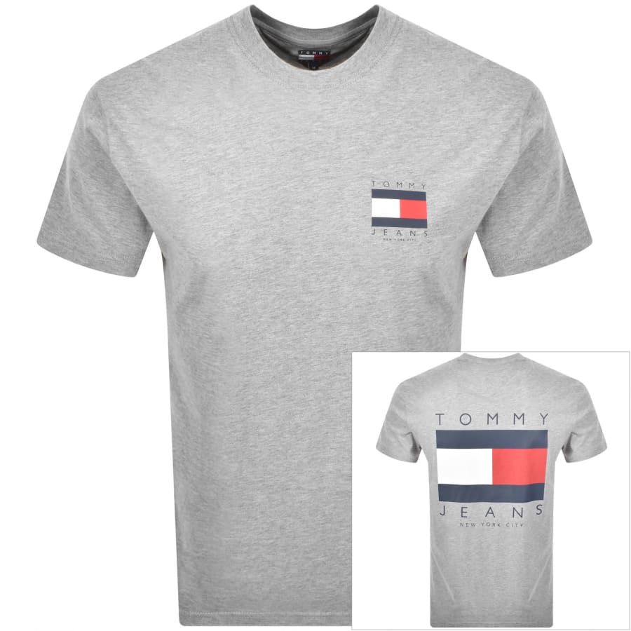 Image number 1 for Tommy Jeans Graphic Backprint T Shirt Grey