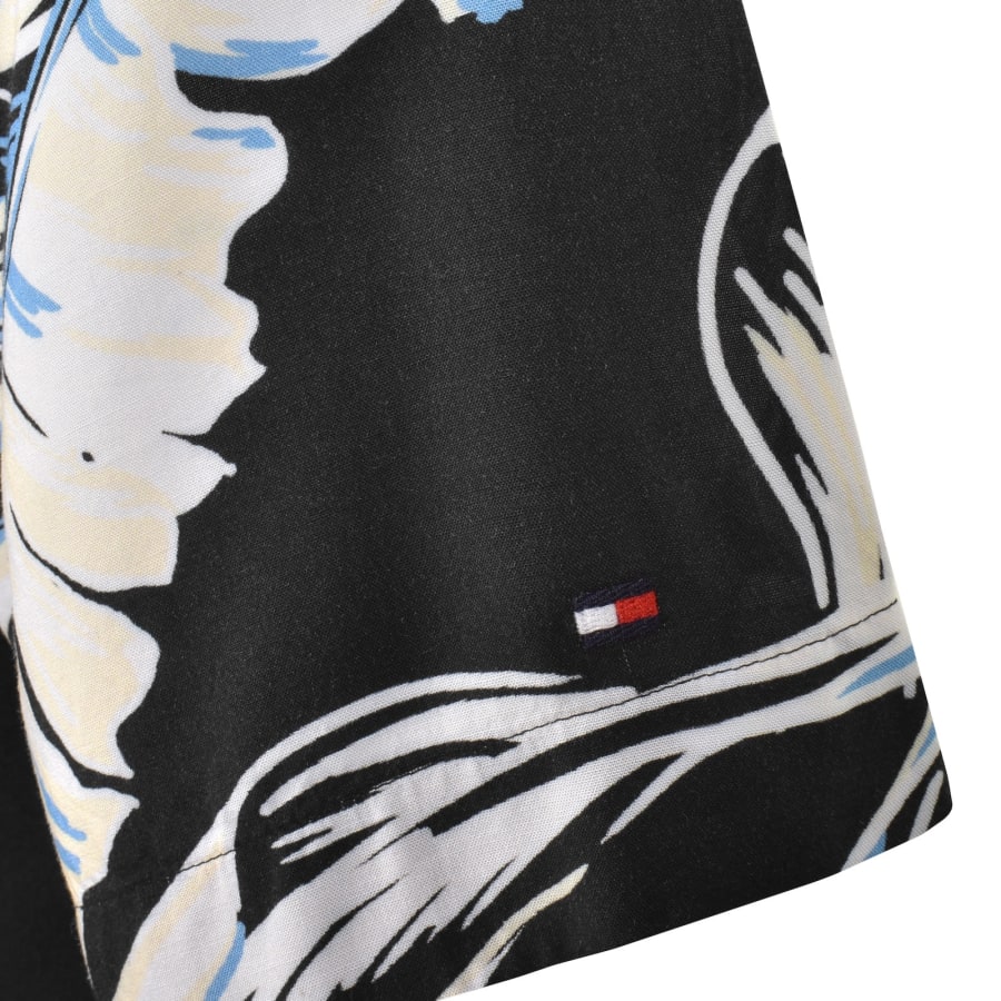 Image number 3 for Tommy Hilfiger Lightweight Leaf Print Shirt Black