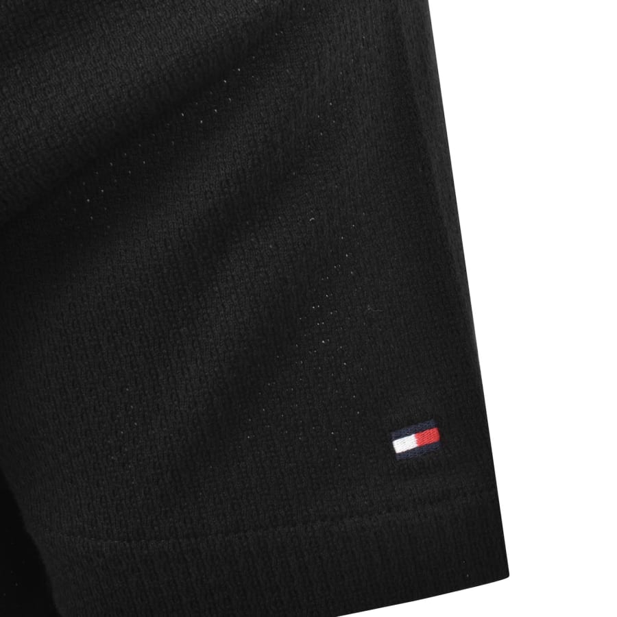 Image number 3 for Tommy Hilfiger Open Knit Polo Black