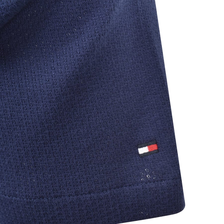 Image number 3 for Tommy Hilfiger Open Knit Polo Navy