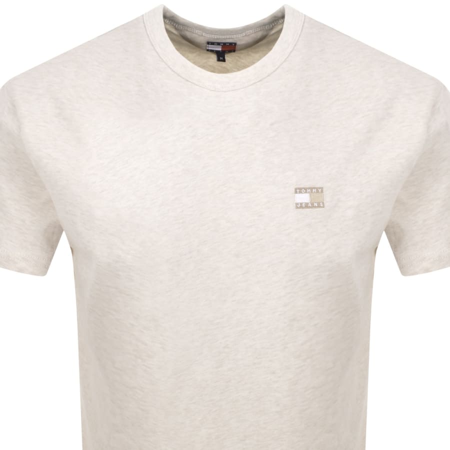 Image number 2 for Tommy Jeans Badge T Shirt Beige