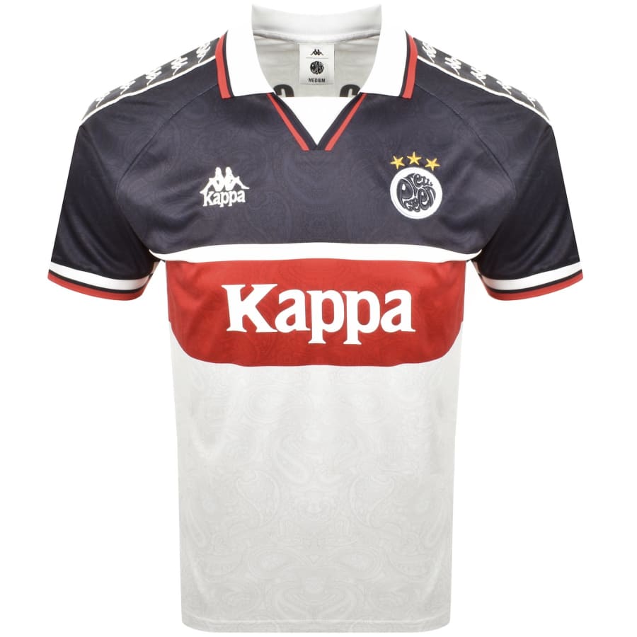 Image number 2 for Pretty Green X Kappa Football T Shirt White