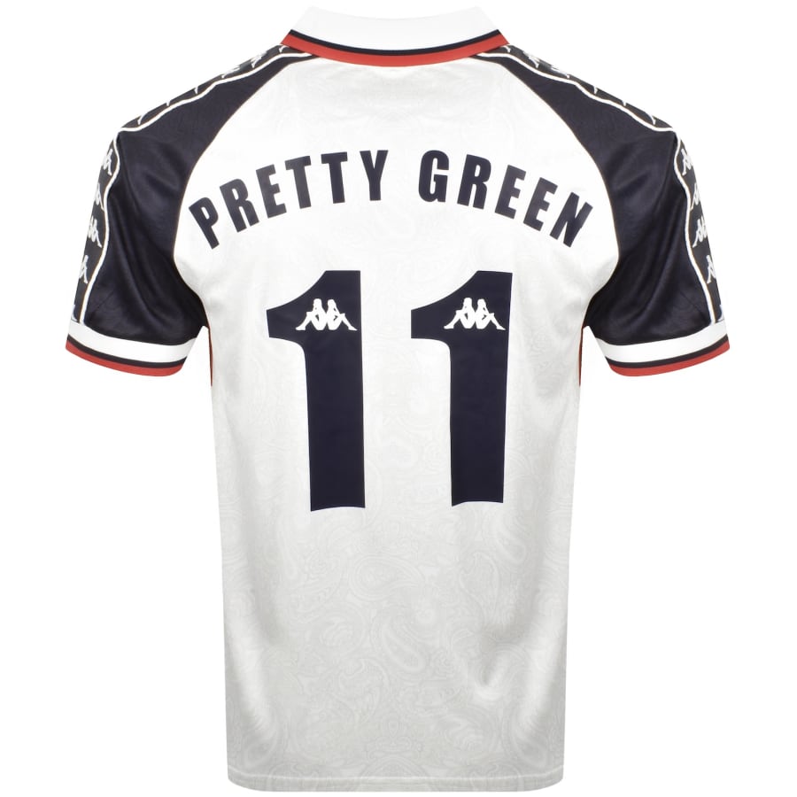 Image number 5 for Pretty Green X Kappa Football T Shirt White