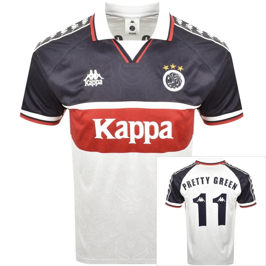 Image number 1 for Pretty Green X Kappa Football T Shirt White