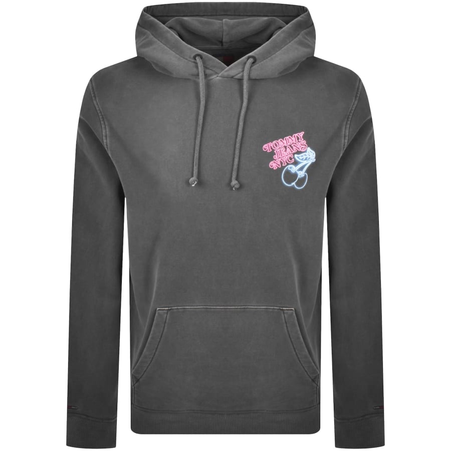 Image number 2 for Tommy Jeans Novelty Fair Hoodie Grey