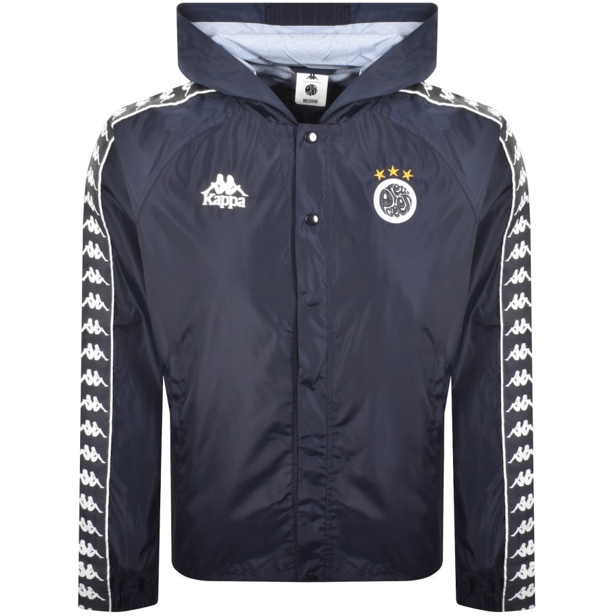 Image number 1 for Pretty Green X Kappa Hooded Jacket Navy