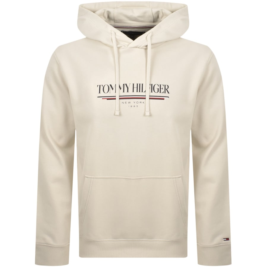 Image number 1 for Tommy Hilfiger Brand Love Hoodie Beige