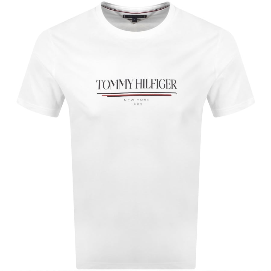 Image number 1 for Tommy Hilfiger Logo Brand Love T Shirt Off White