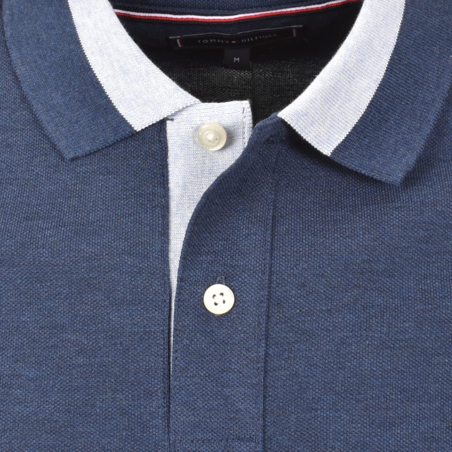 Image number 5 for Tommy Hilfiger Contrast Collar Polo Navy Heather