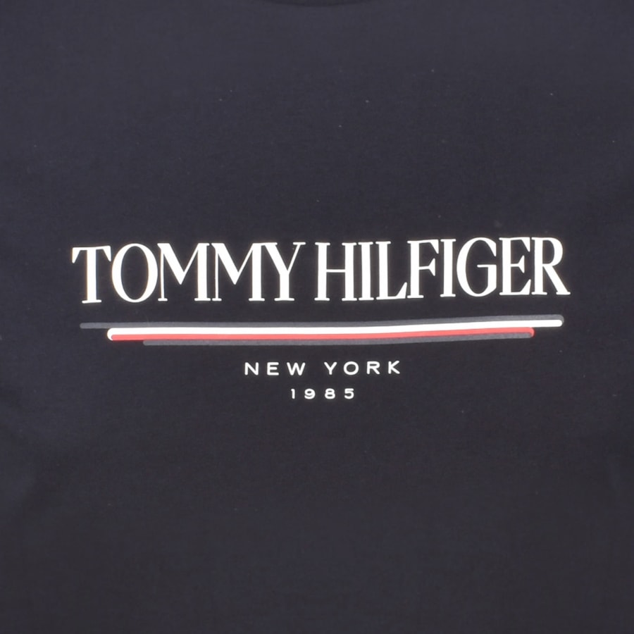 Image number 3 for Tommy Hilfiger Logo Brand Love T Shirt Navy