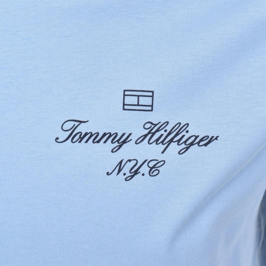 Image number 3 for Tommy Hilfiger Outline Flag T Shirt Cloudy Blue