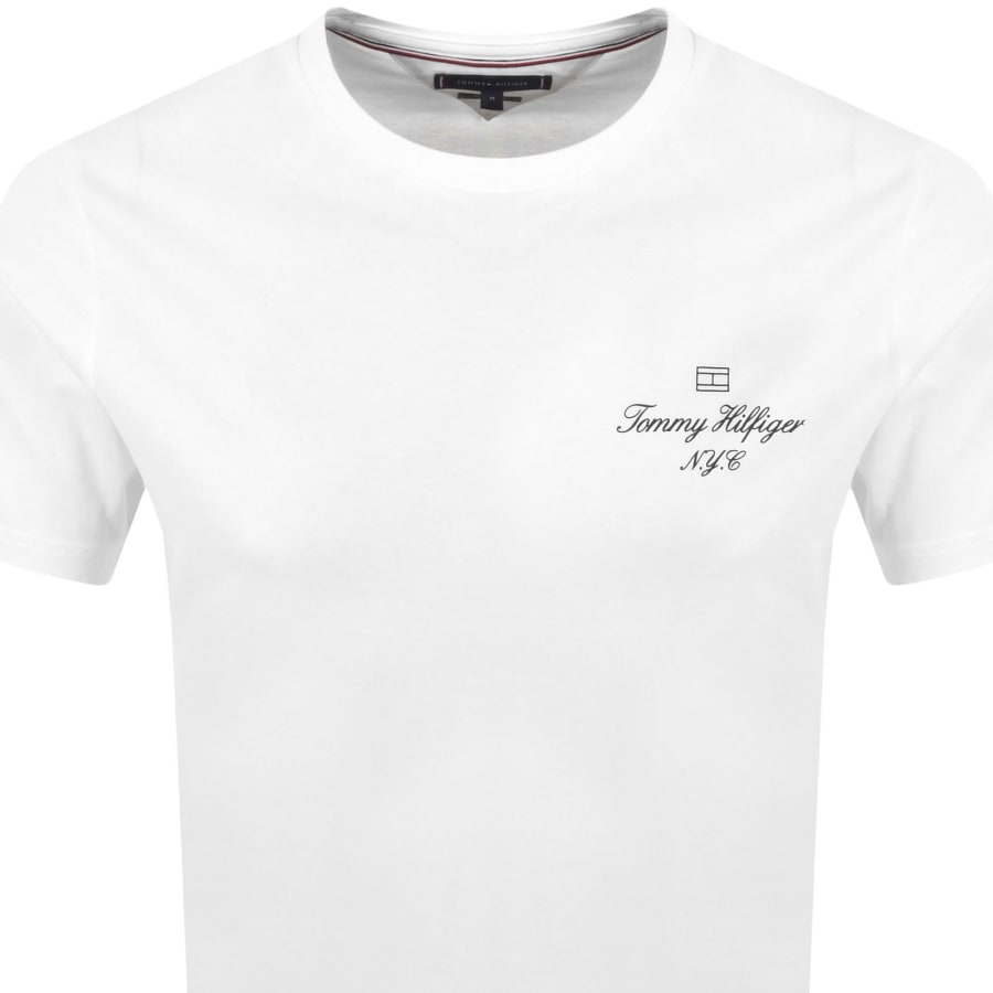 Image number 2 for Tommy Hilfiger Outline Flag T Shirt White