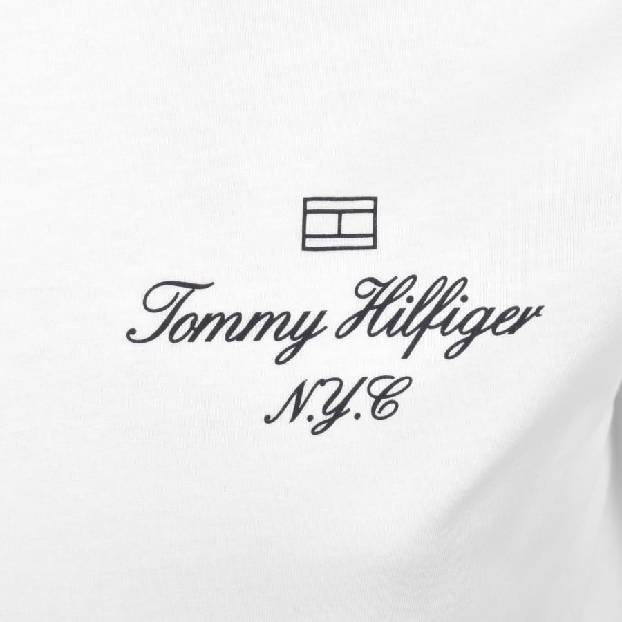 Image number 3 for Tommy Hilfiger Outline Flag T Shirt White