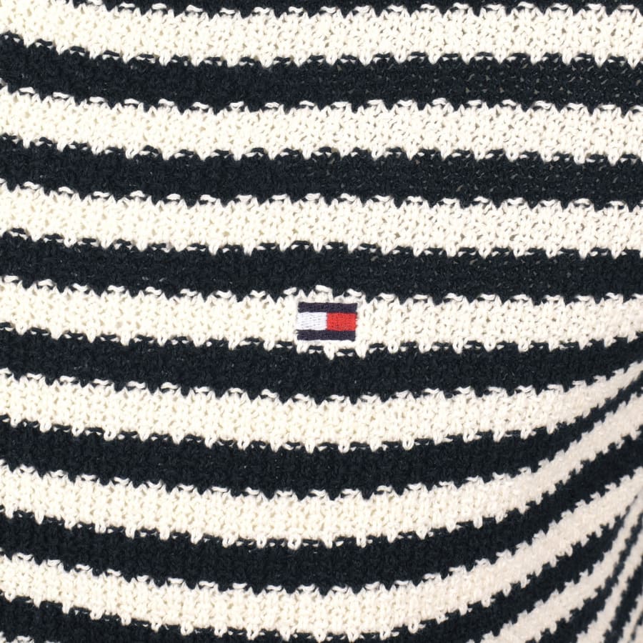 Image number 3 for Tommy Hilfiger Striped Knit Polo Navy