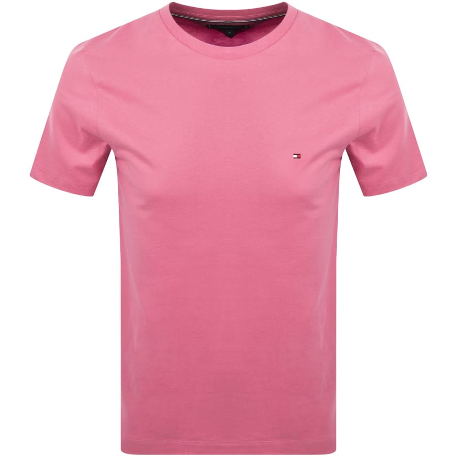 Image number 1 for Tommy Hilfiger Essential Solid T Shirt Pink
