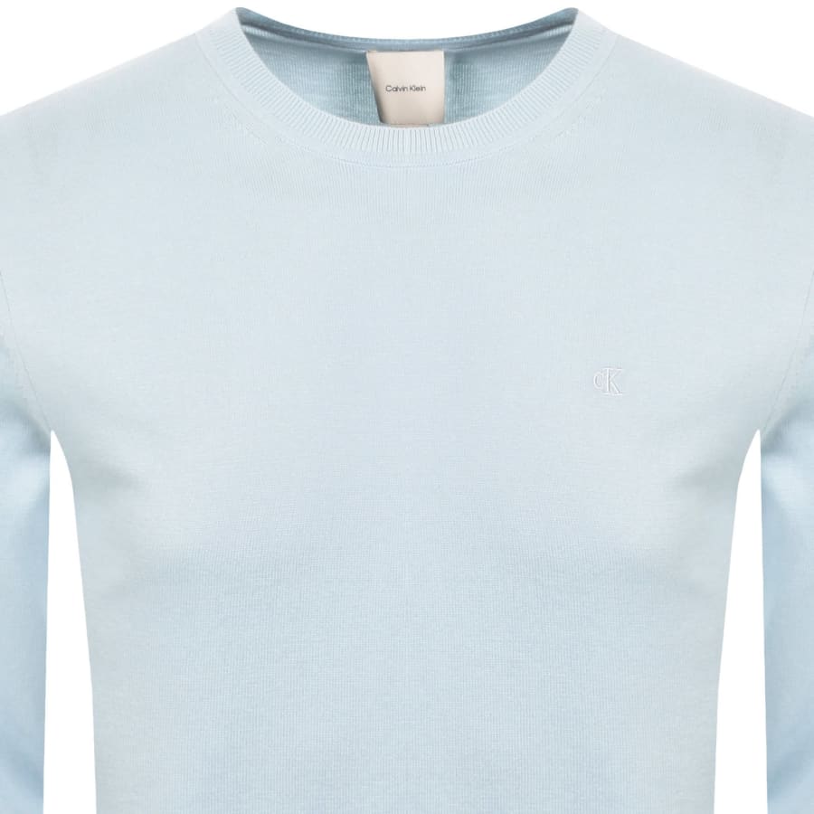 Image number 2 for Calvin Klein Crew Knit Jumper Blue