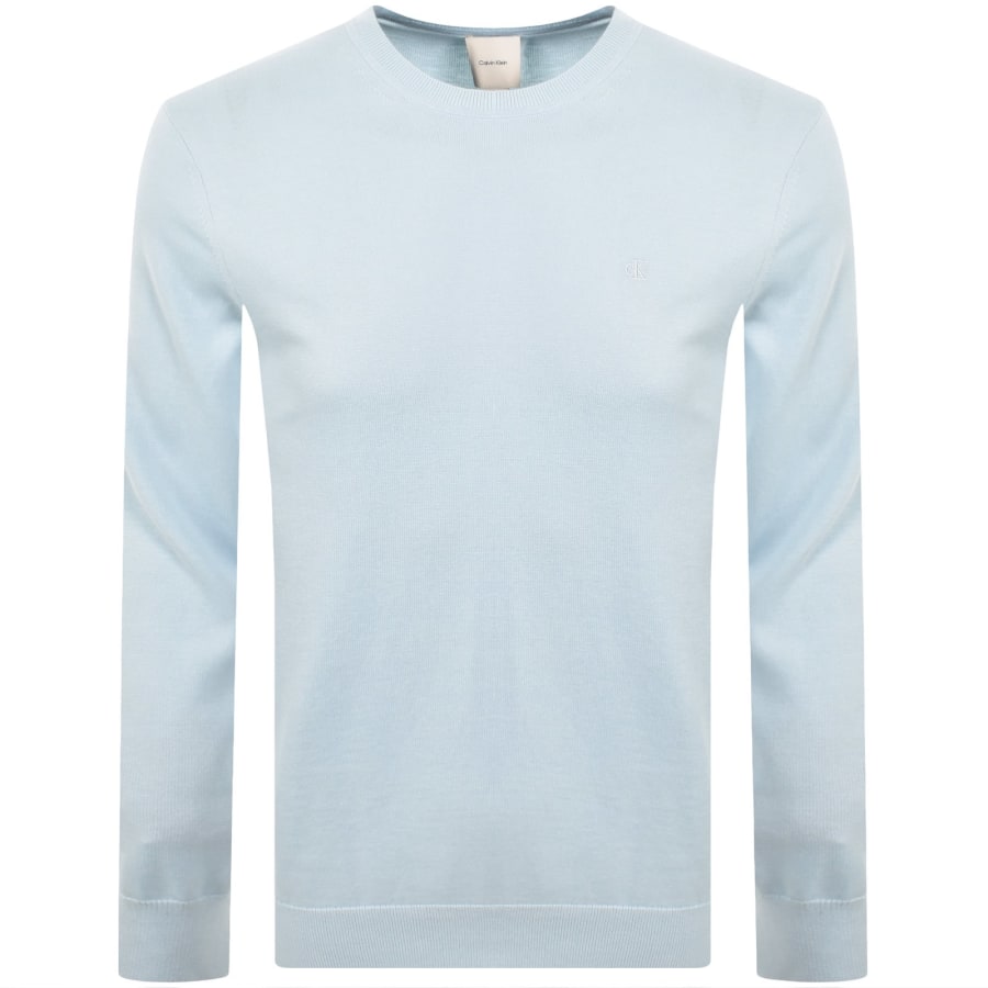 Image number 1 for Calvin Klein Crew Knit Jumper Blue