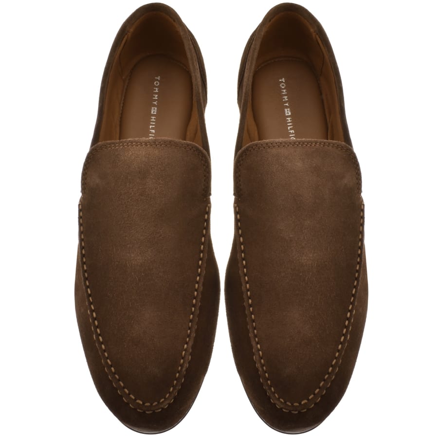 Image number 3 for Tommy Hilfiger Suede Loafers Legacy Brown