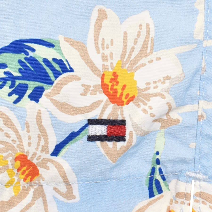 Image number 3 for Tommy Hilfiger Palm Tropic Swim Shorts Blue