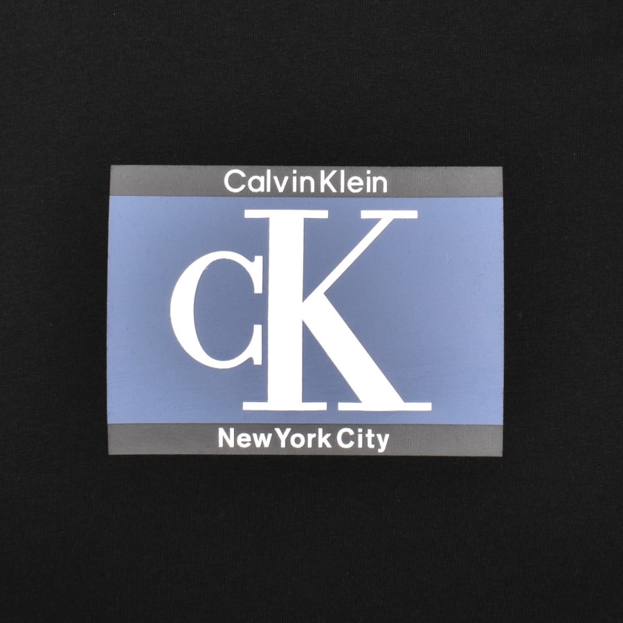 Image number 3 for Calvin Klein Box Logo T Shirt Black