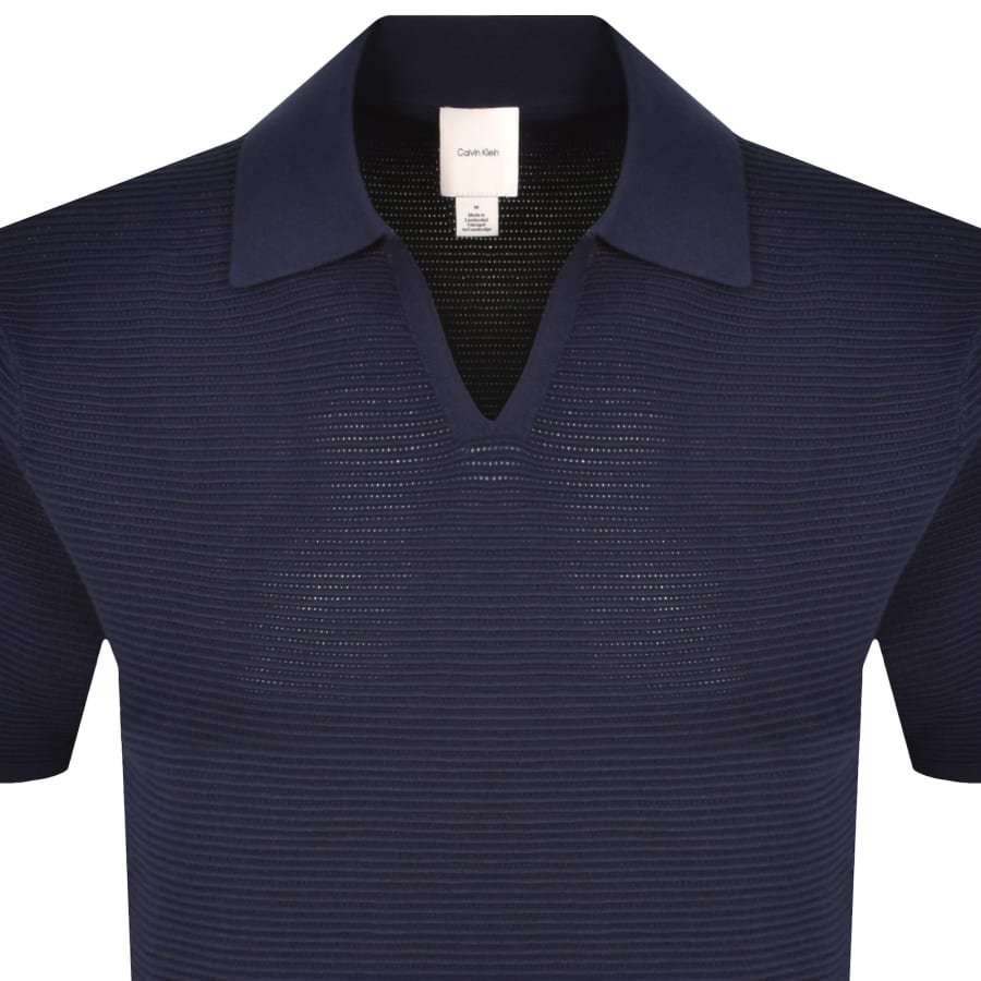 Image number 2 for Calvin Klein Knitted Polo Dark Sapphire
