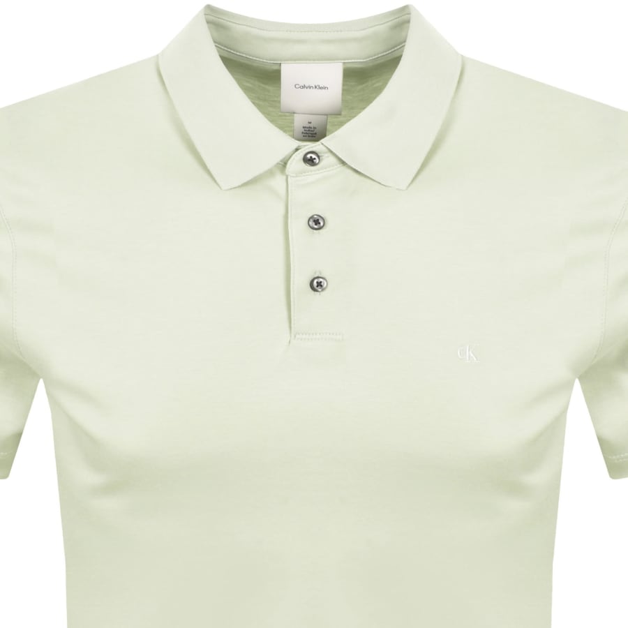 Image number 2 for Calvin Klein Chest Emblem Polo T Shirt Green