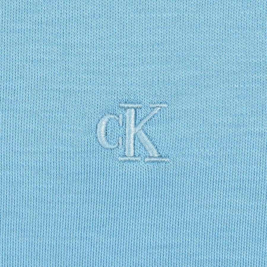 Image number 3 for Calvin Klein Chest Emblem Polo T Shirt Blue