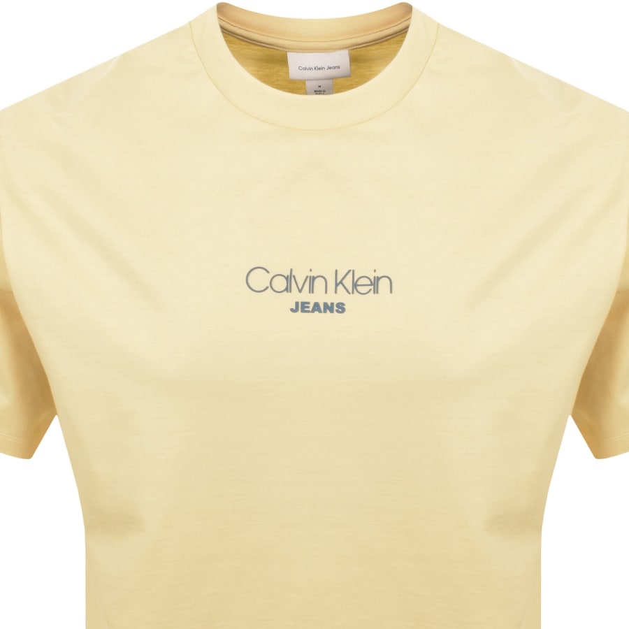 Image number 2 for Calvin Klein Jeans Relaxed Fit T Shirt Yellow