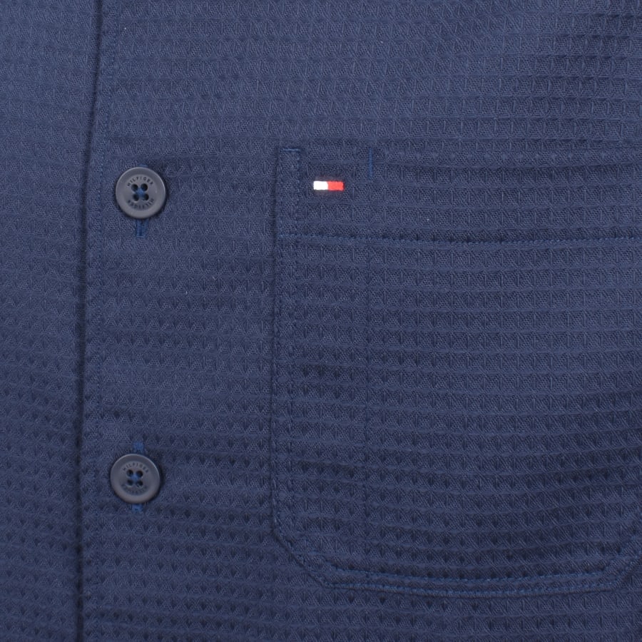Image number 3 for Tommy Hilfiger Waffle Overshirt Navy