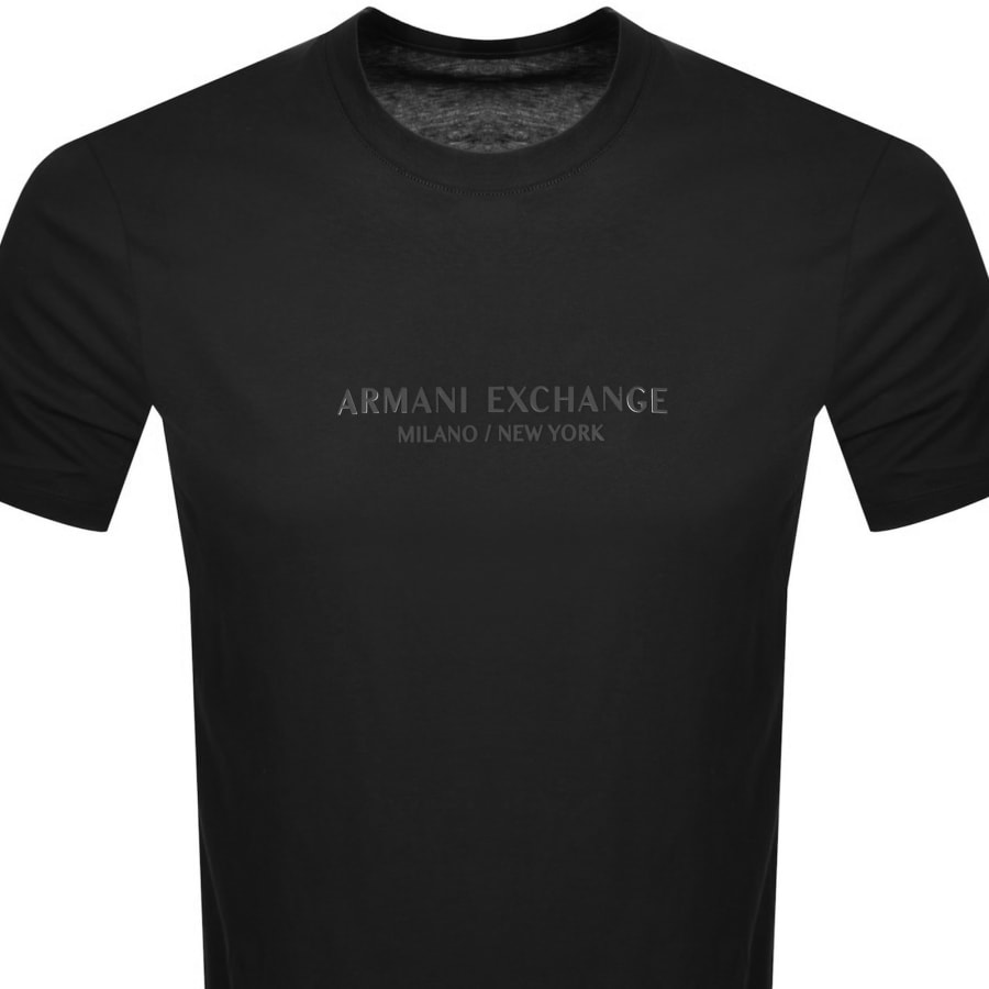 Image number 2 for Armani Exchange Regular Fit Logo T Shirt Black