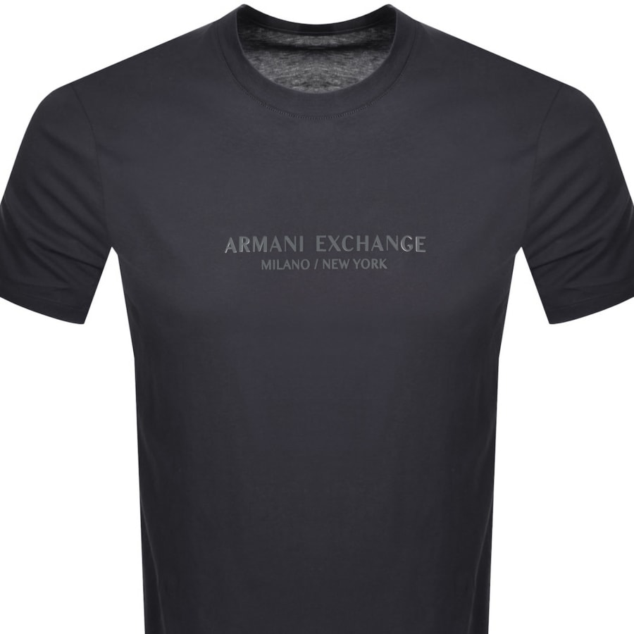 Image number 2 for Armani Exchange Regular Fit Logo T Shirt Navy