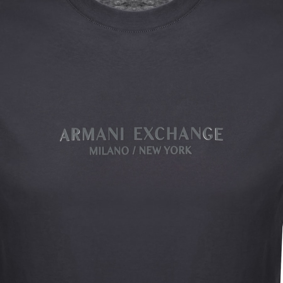 Image number 3 for Armani Exchange Regular Fit Logo T Shirt Navy