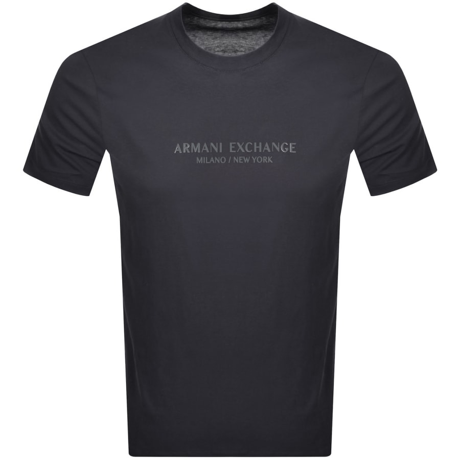 Image number 1 for Armani Exchange Regular Fit Logo T Shirt Navy