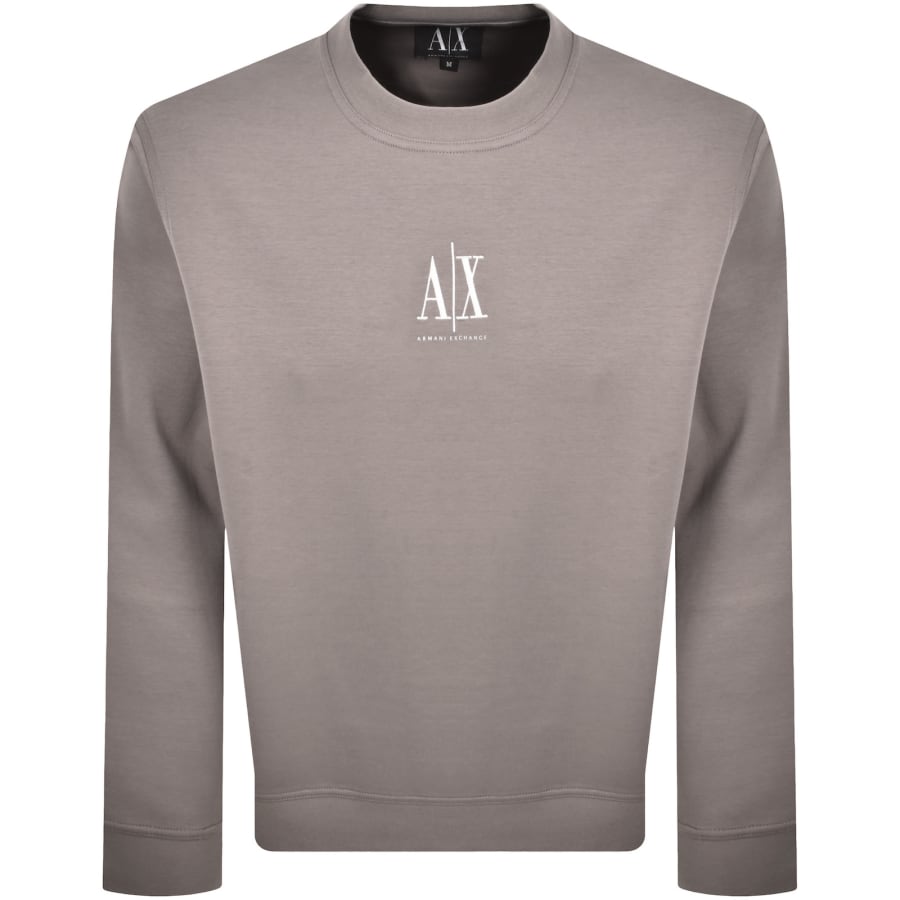 Image number 1 for Armani Exchange Logo Sweatshirt Driftwood