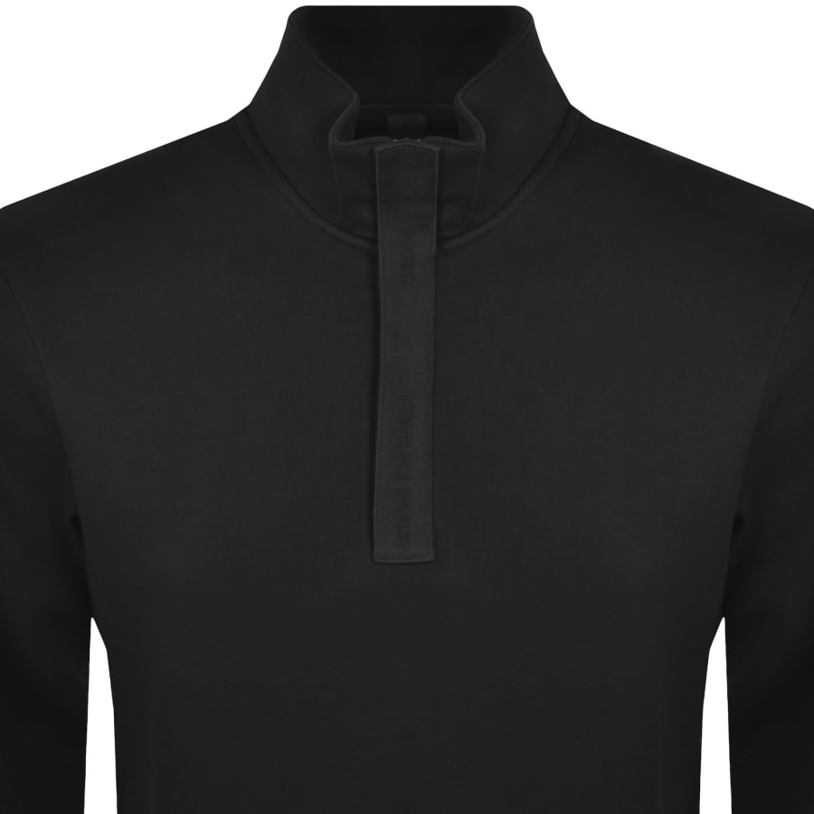 Image number 2 for Armani Exchange Quarter Zip Sweatshirt Black