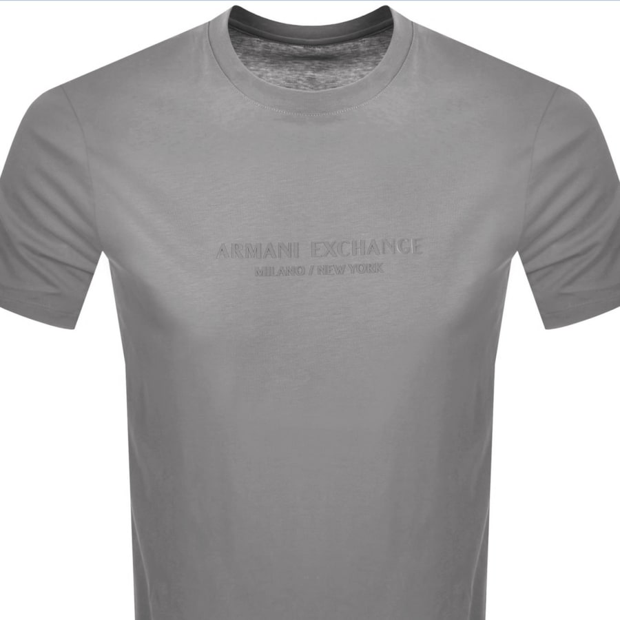 Image number 2 for Armani Exchange Regular Fit Logo T Shirt Grey