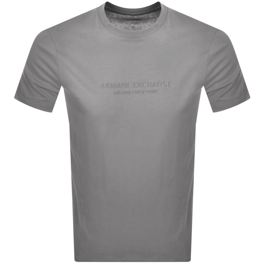 Image number 1 for Armani Exchange Regular Fit Logo T Shirt Grey