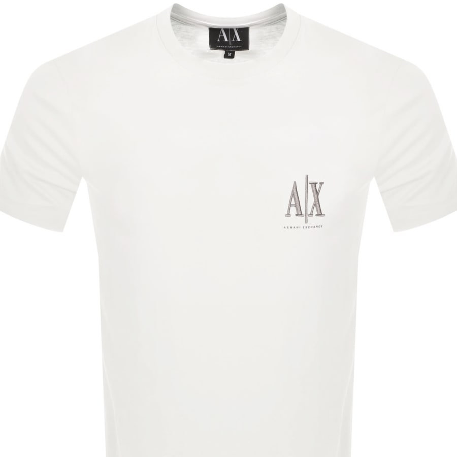 Image number 2 for Armani Exchange Logo T Shirt Off White