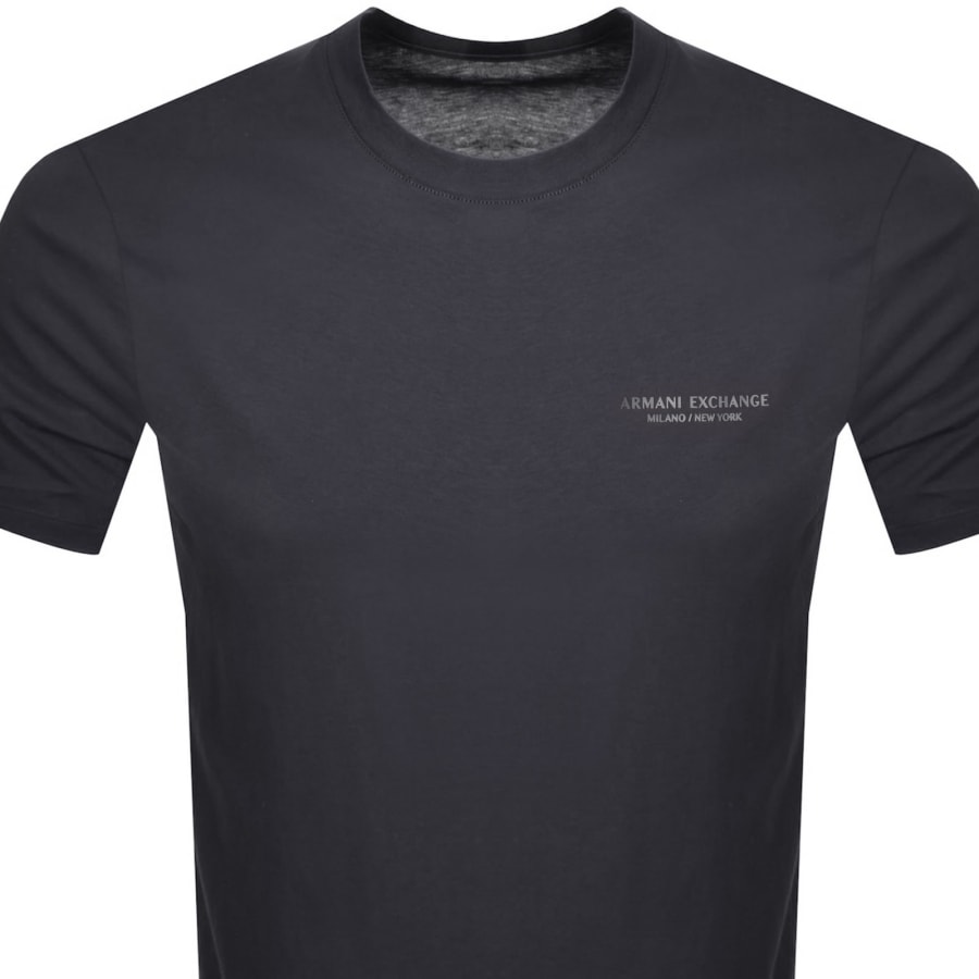 Image number 2 for Armani Exchange Small Logo T Shirt Navy