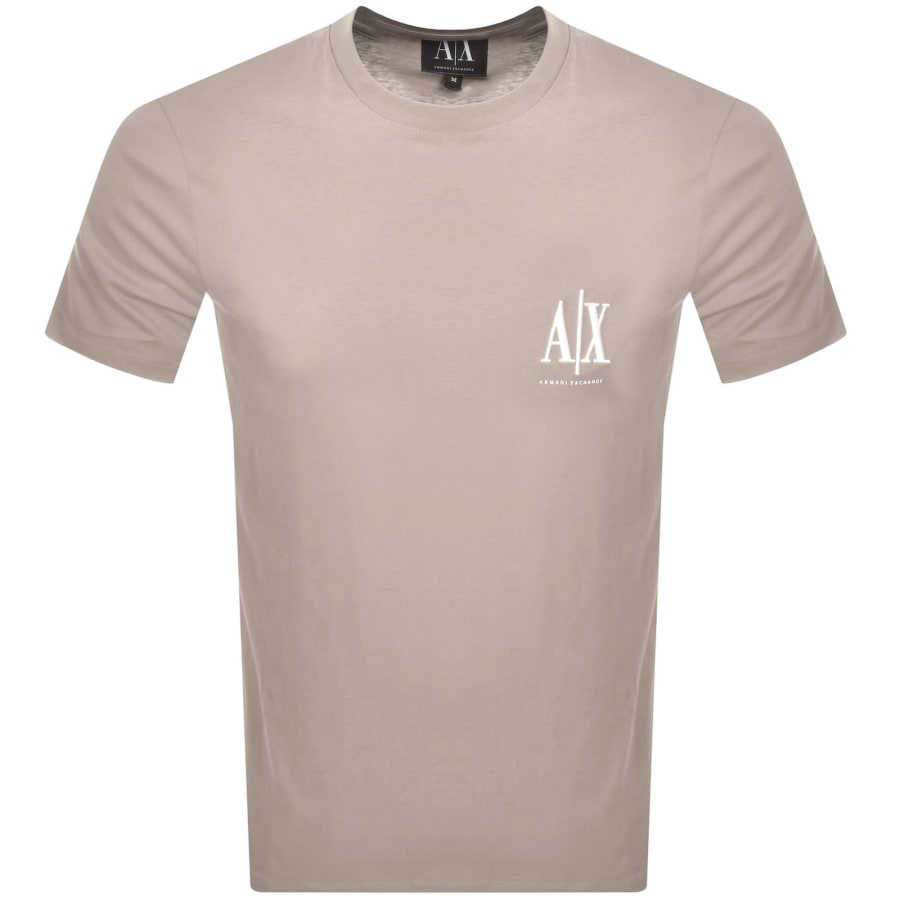 Image number 1 for Armani Exchange Logo T Shirt Driftwood